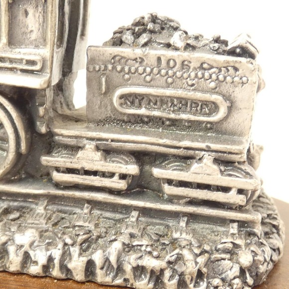 Enesco 1992 Currier & Ives Train Decor / Paperweight /w wood base ADK3U - Picture 9 of 14